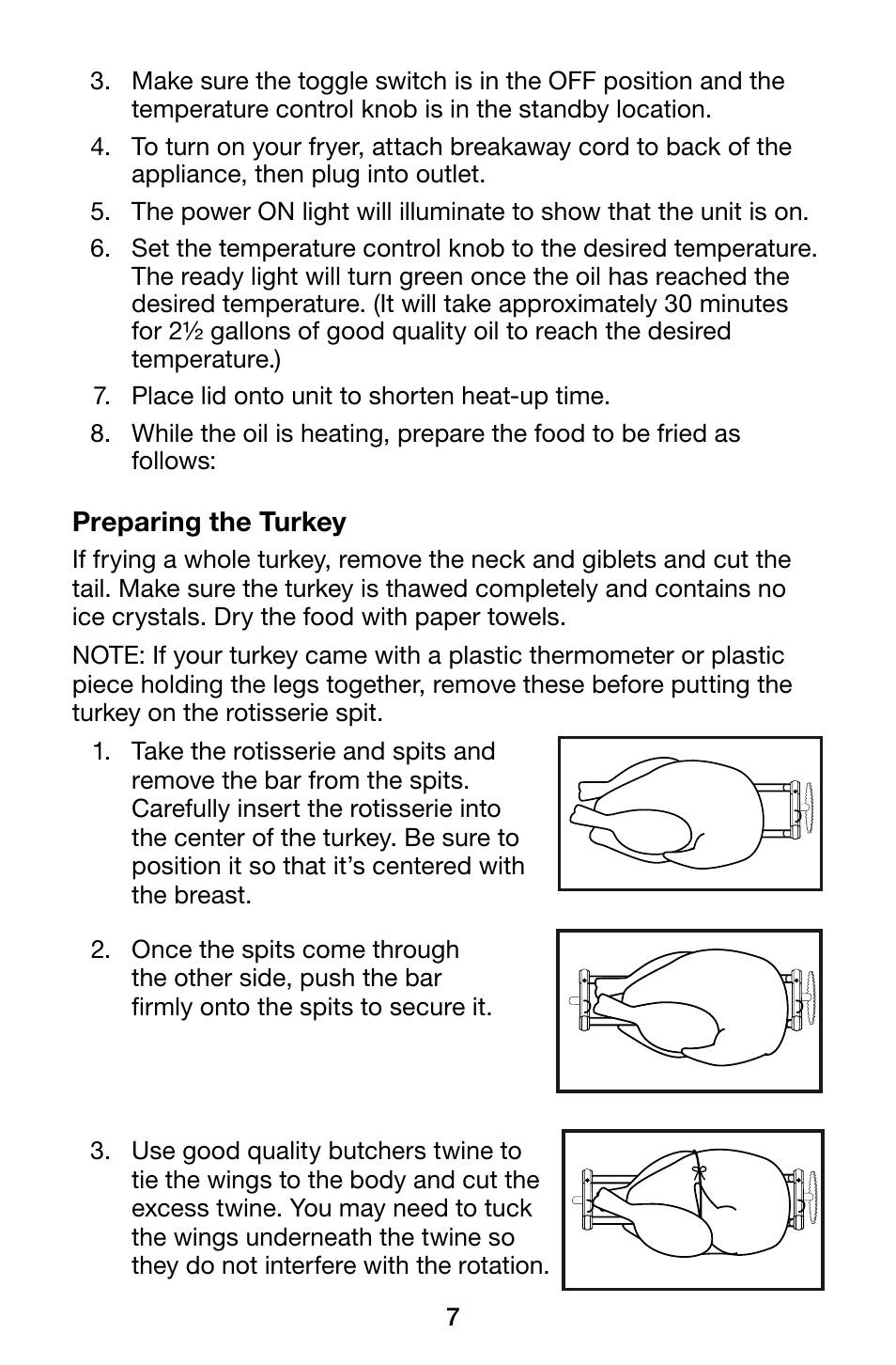 Waring Pro TF200B User Manual | Page 7 / 28