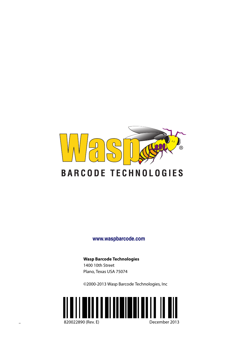 Wasp Barcode WLS8600 Product Reference Guide User Manual | Page 144 / 144