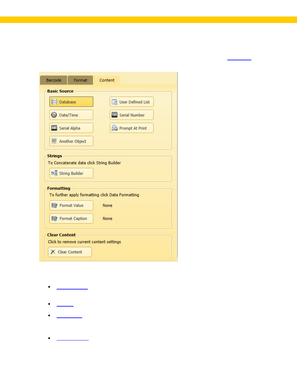 Content tab, Barcode properties box - content tab, Entering static data | Wasp Barcode WaspLabeler +2D User Manual User Manual | Page 80 / 205