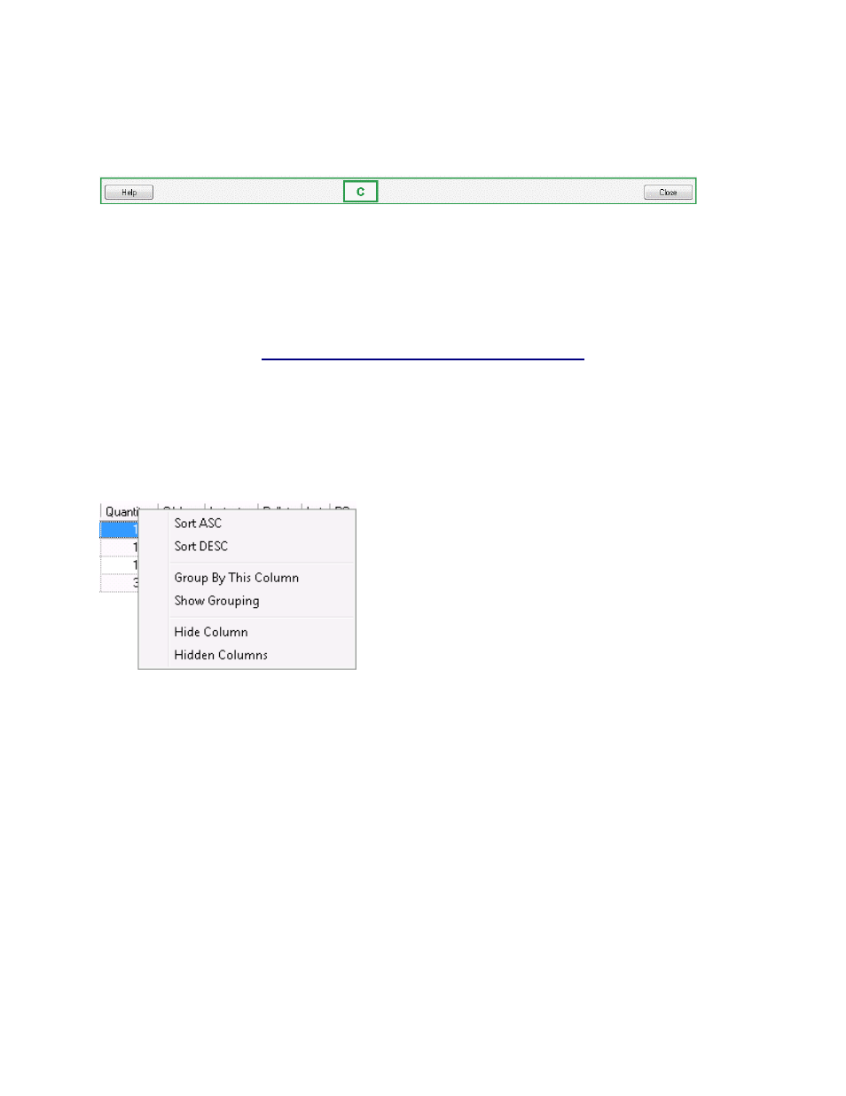 3 section c: buttons, 4 context-sensitive menus | Wasp Barcode Inventory Control User Manual | Page 136 / 518