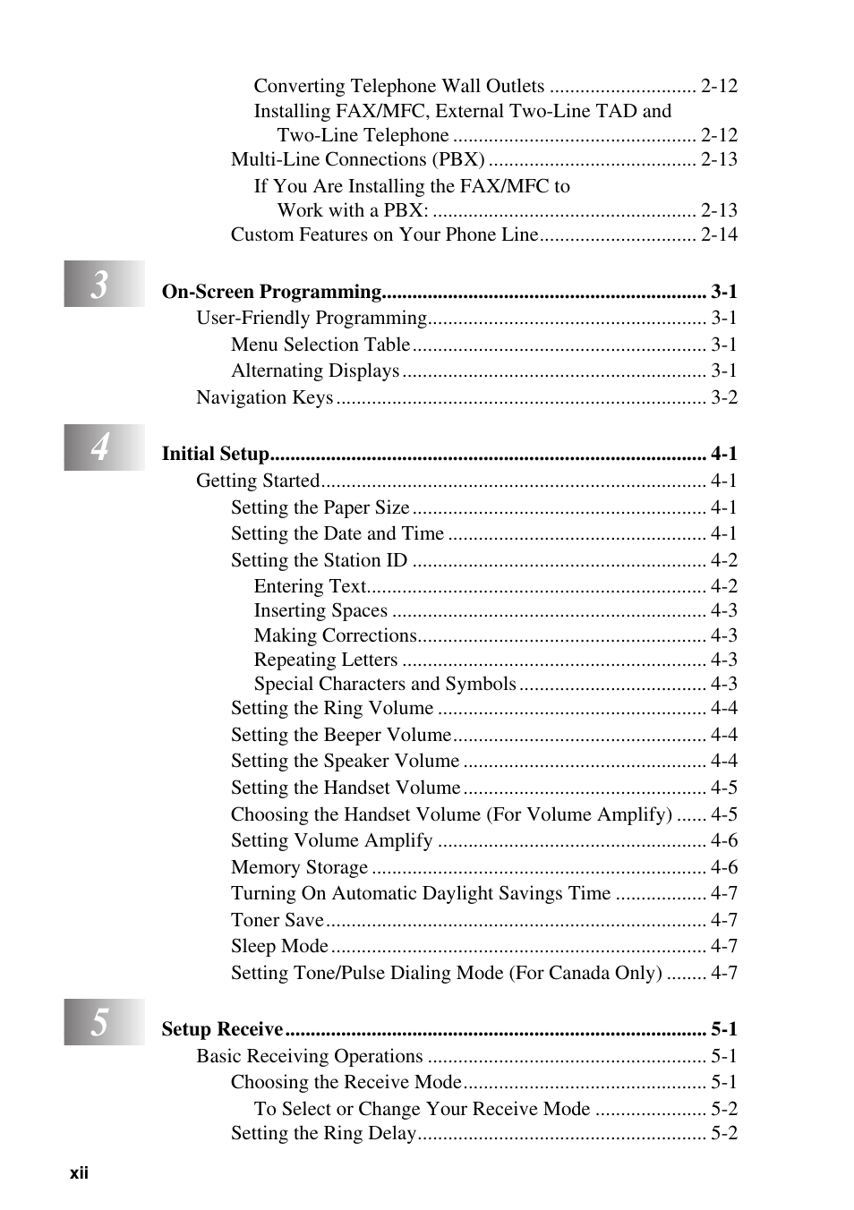 Brother FAX-3800 User Manual | Page 14 / 150