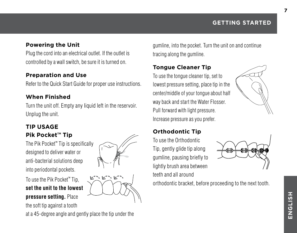 Waterpik WP-260 Owners Manual User Manual | Page 7 / 24