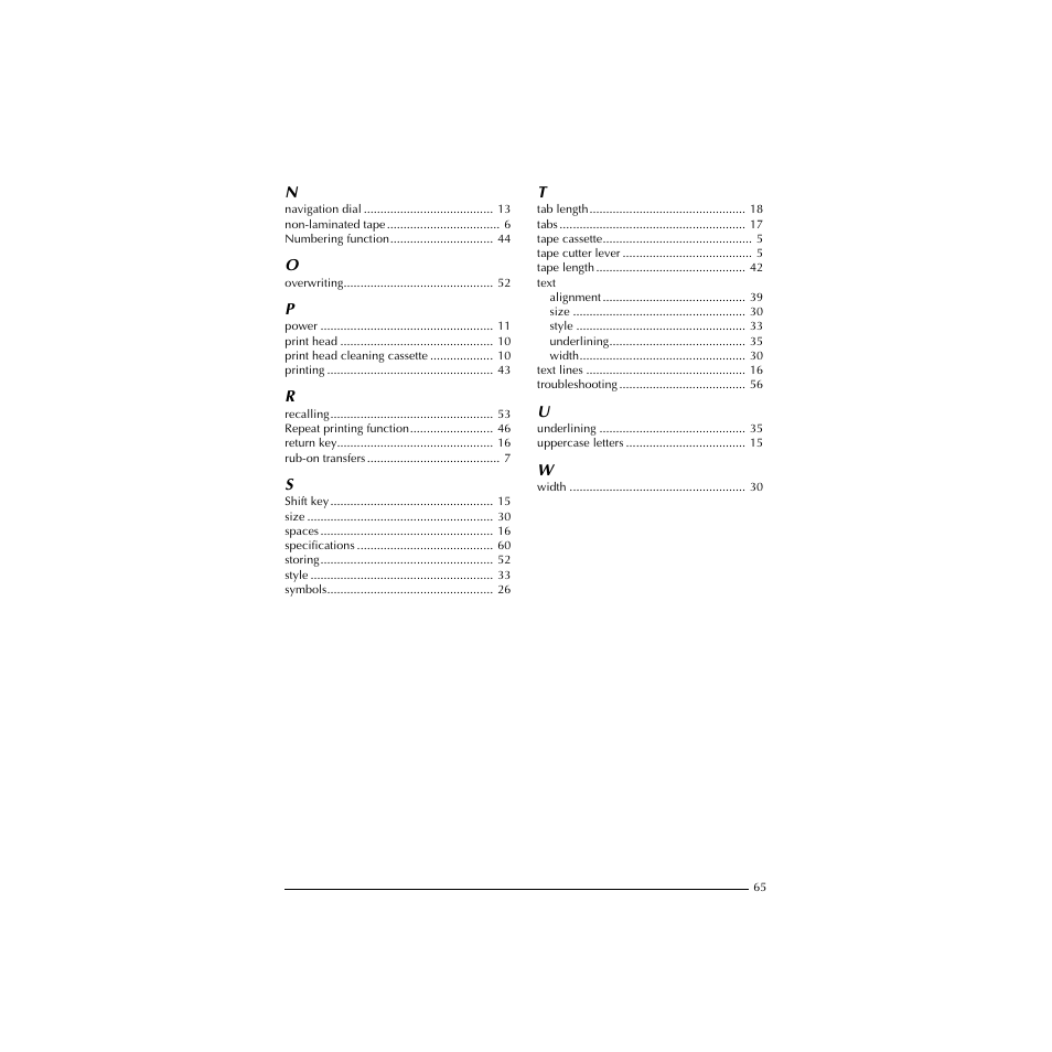 Brother HL-1850 User Manual | Page 69 / 71