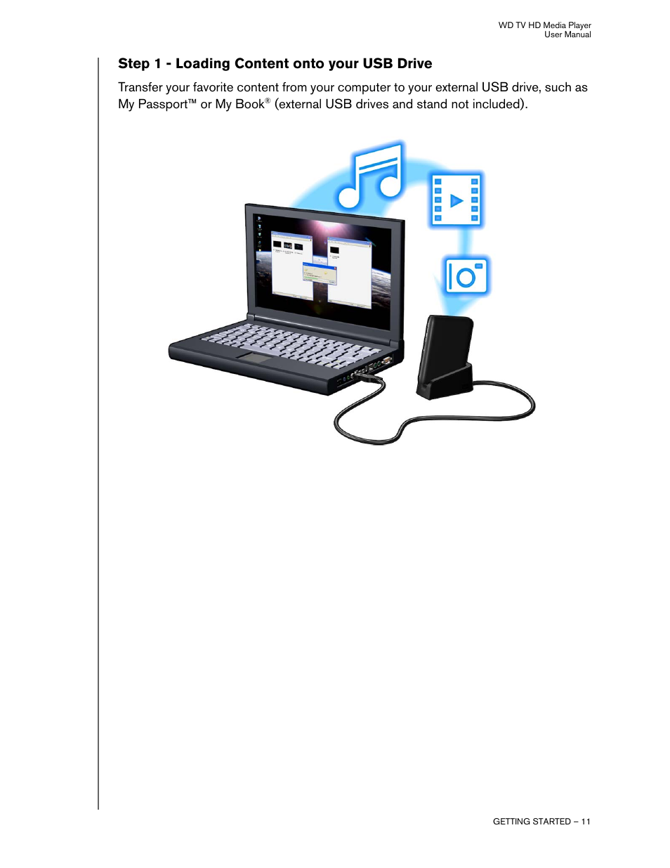 Step 1 - loading content onto your usb drive | Western Digital WD TV HD Media Player (Gen 2) User Manual User Manual | Page 14 / 92