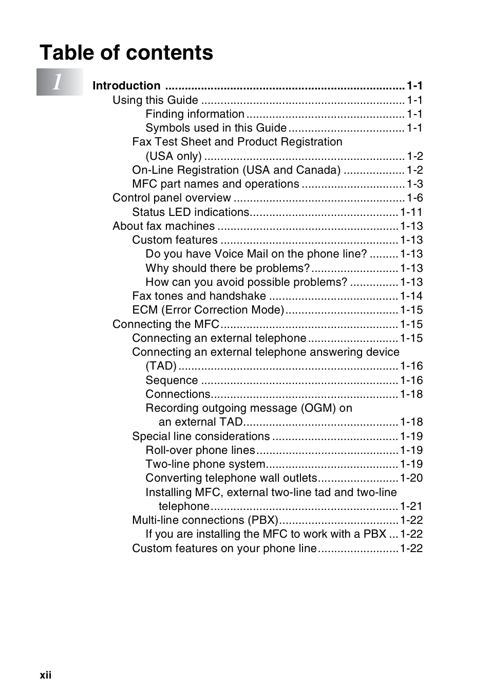 Brother MFC-8440  B User Manual | Page 14 / 231