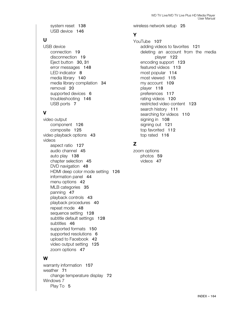 Western Digital WD TV Live/Live Plus Media Player User Manual User Manual | Page 170 / 170