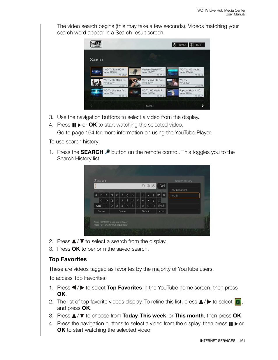 Top favorites | Western Digital WD TV Live Hub Media Center User Manual User Manual | Page 166 / 241