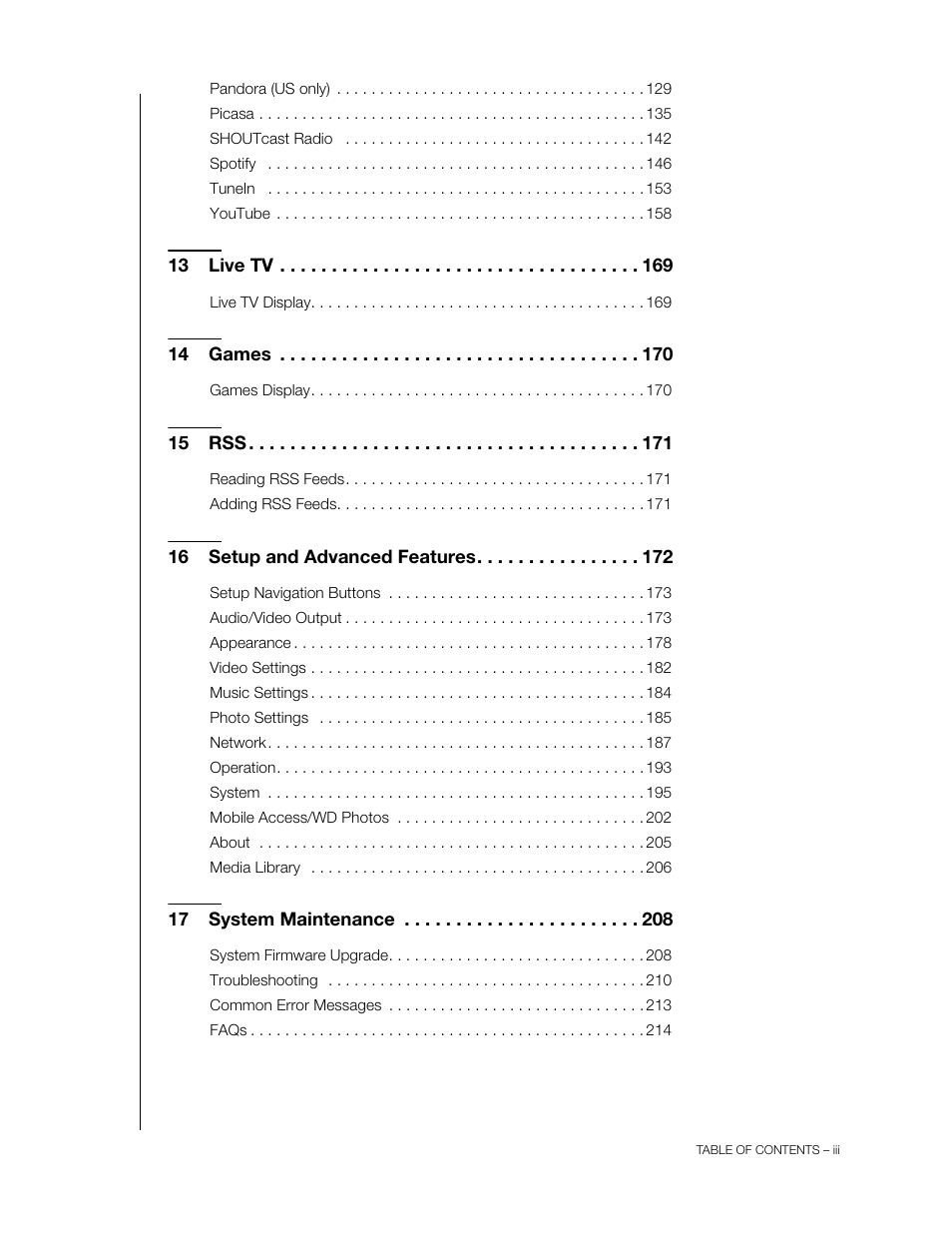 Western Digital WD TV Live Hub Media Center User Manual User Manual | Page 4 / 241