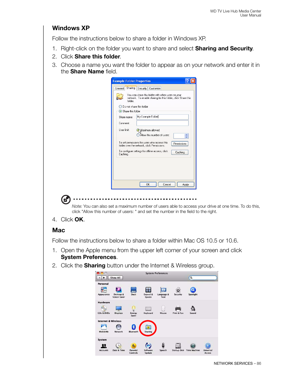 Windows xp | Western Digital WD TV Live Hub Media Center User Manual User Manual | Page 91 / 241
