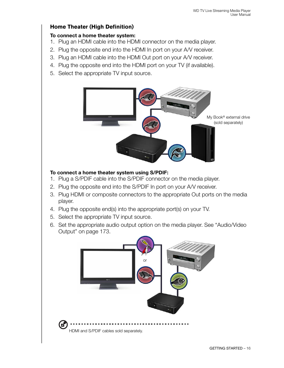 Home theater (high definition) | Western Digital WD TV Live Streaming Media Player (Gen 3) User Manual User Manual | Page 21 / 237