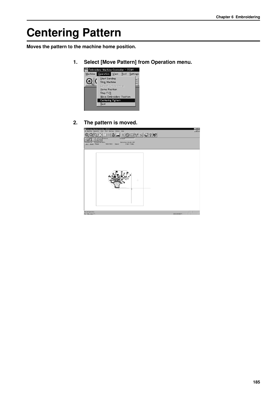 Centering pattern | Brother BES-962BC User Manual | Page 187 / 270