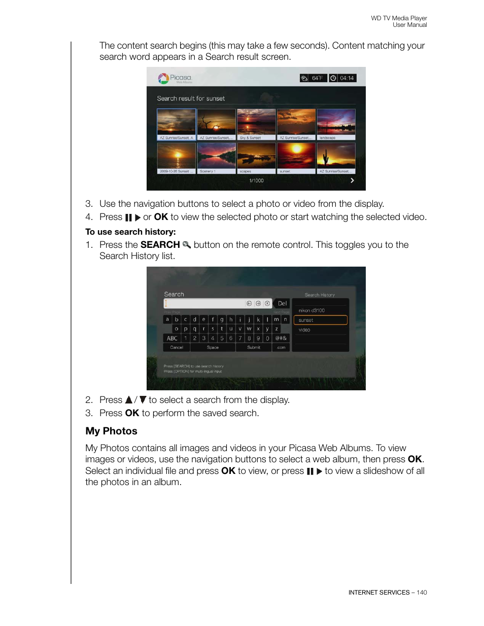 My photos | Western Digital WD TV User Manual User Manual | Page 145 / 244