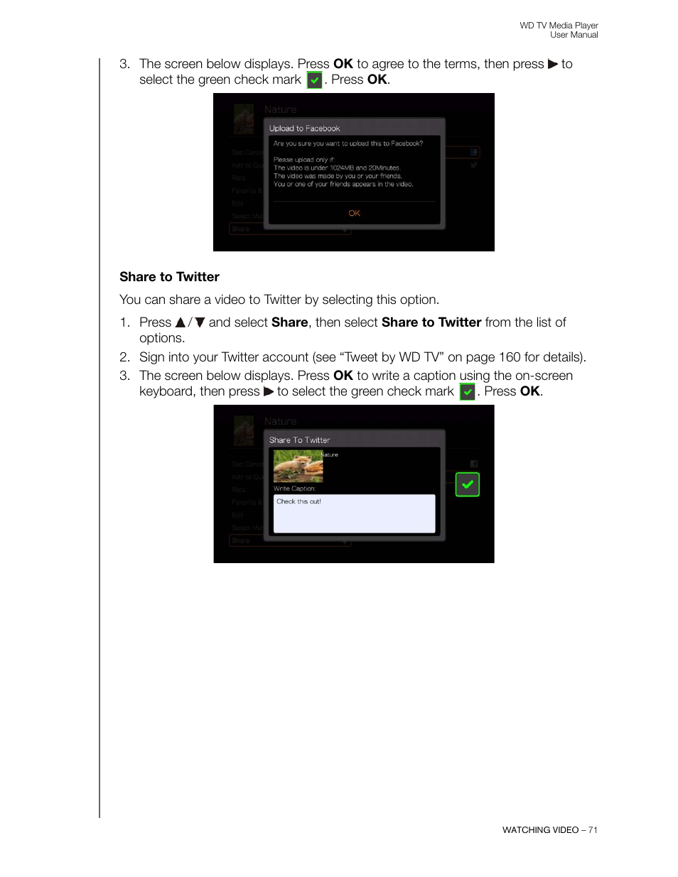 Share to twitter | Western Digital WD TV User Manual User Manual | Page 76 / 244