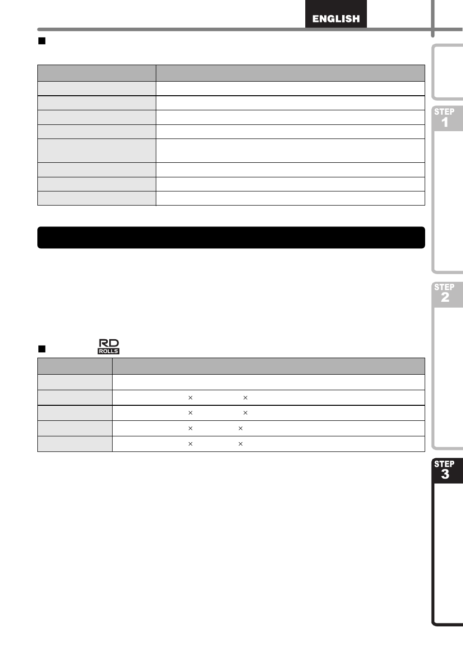 Accessories (for usa only), Paper specification, Rd rolls | Items specifications | Brother TD4000 User Manual | Page 39 / 80