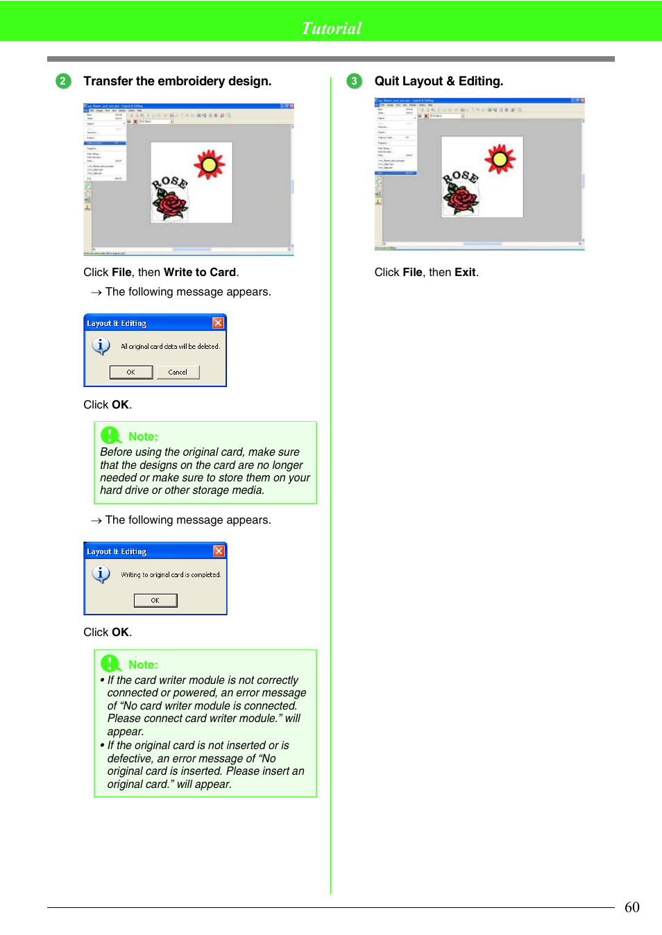 Tutorial | Brother PE-DESIGN V7 User Manual | Page 66 / 361