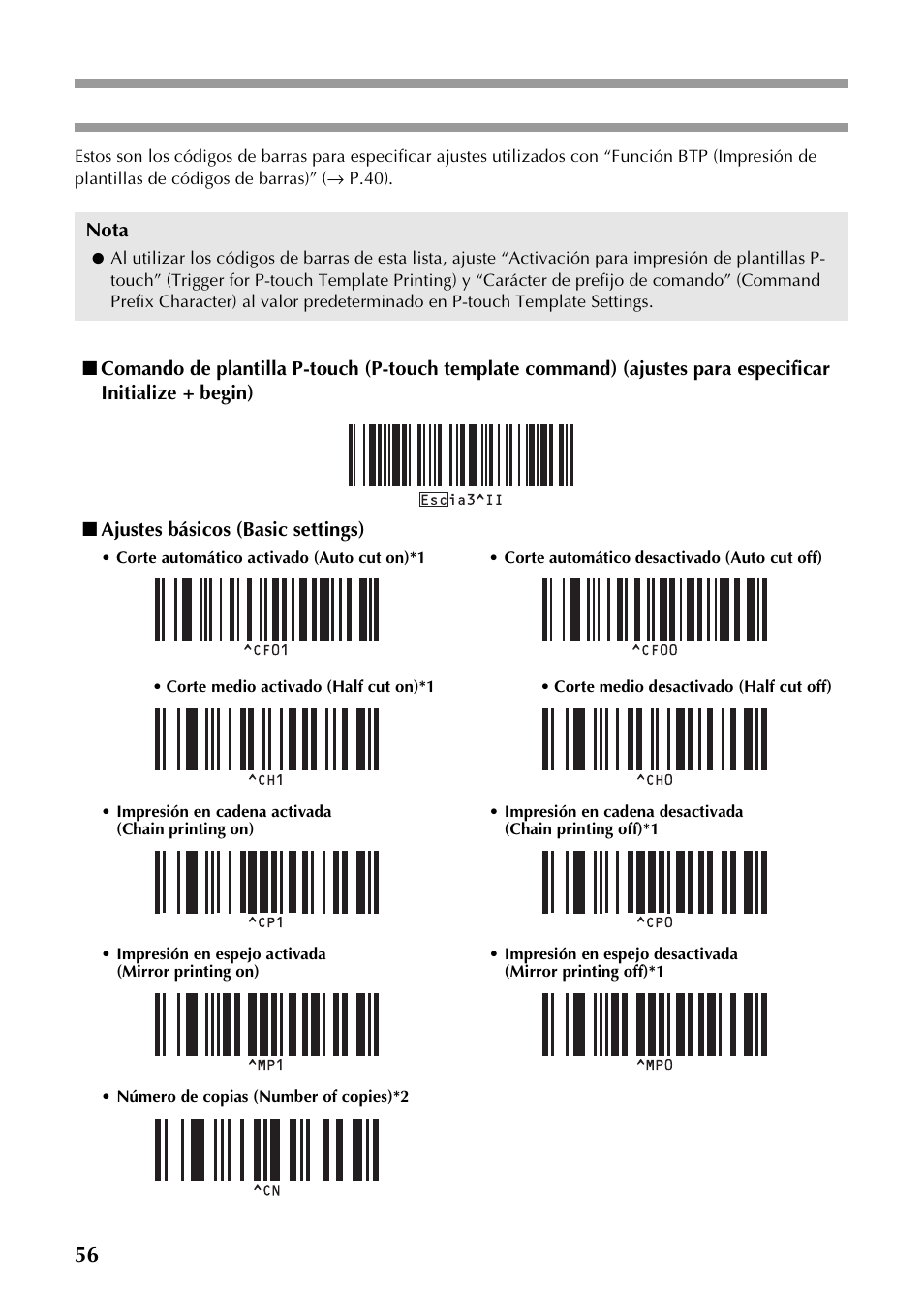 P.56) | Brother P-TOUCH PT-97OOPC User Manual | Page 113 / 118