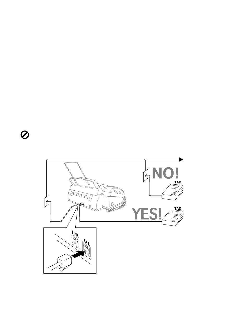 Sequence, Connecting an external telephone answering, Device (tad) -8 | Sequence -8 | Brother FAX 580MC User Manual | Page 28 / 115