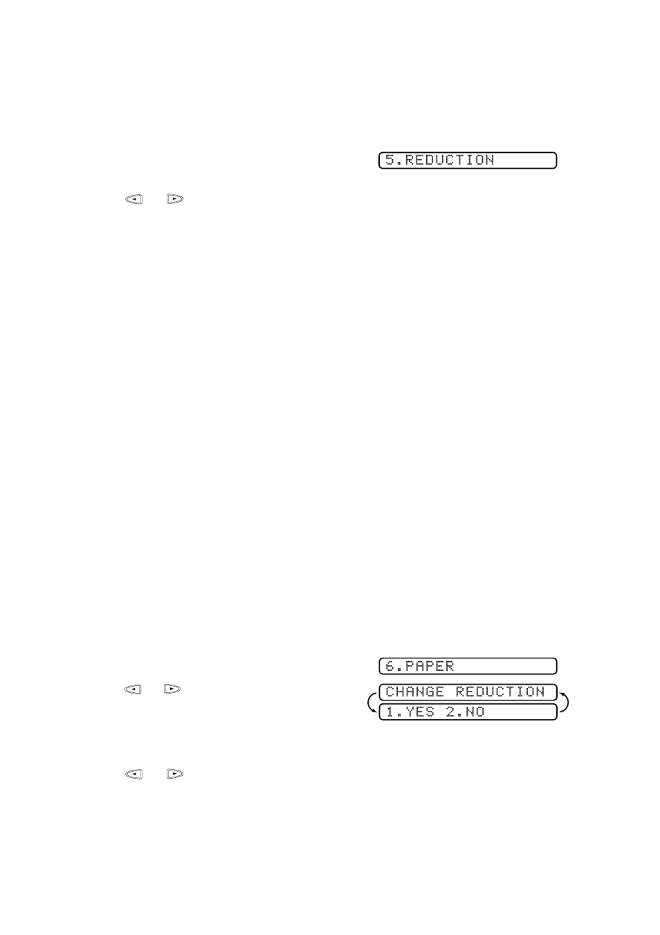 Printing a reduced incoming original, Recommended reductions, Setting paper size | Printing a reduced incoming original -5, Recommended reductions -5, Setting paper size -5 | Brother FAX 580MC User Manual | Page 44 / 115