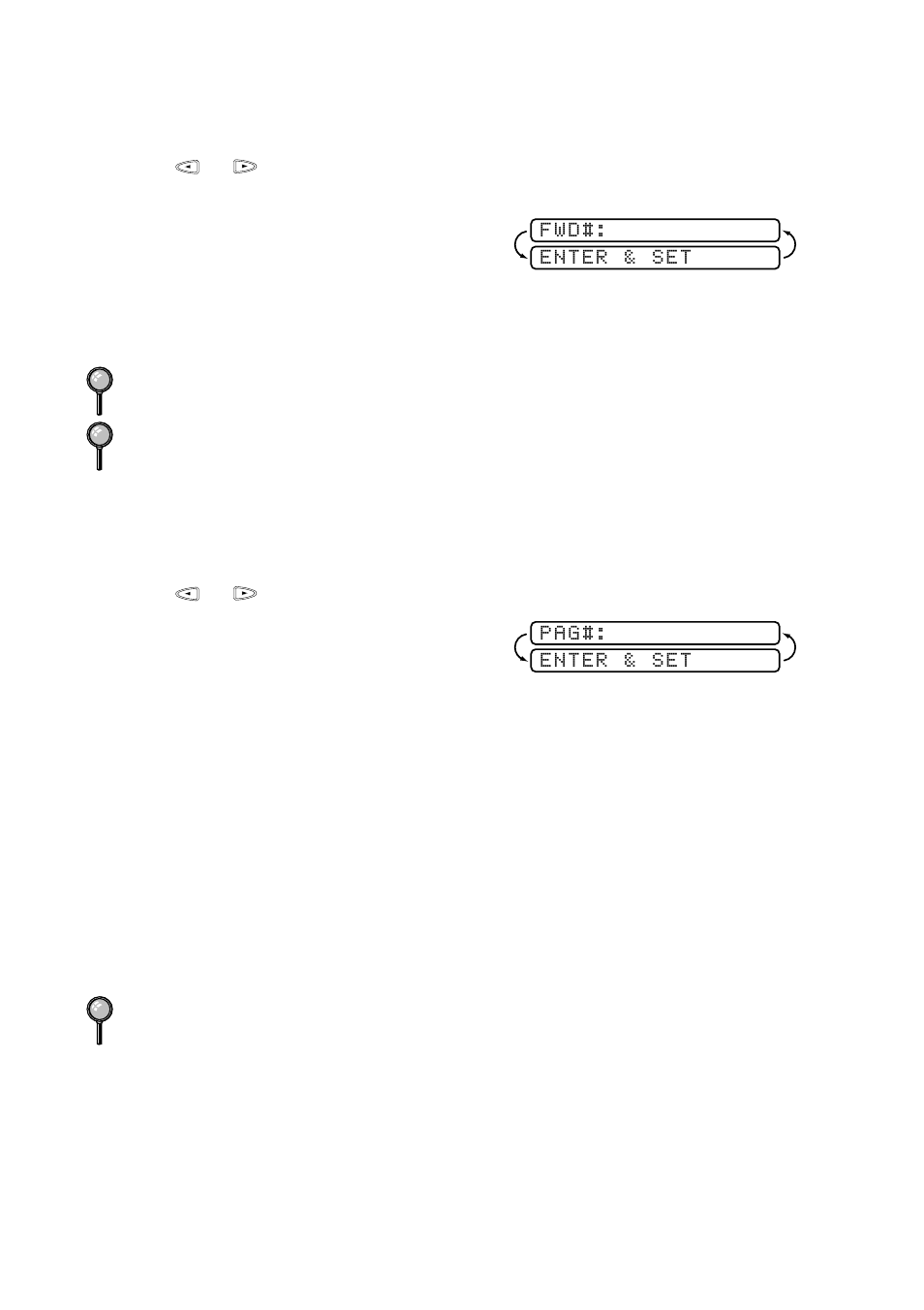 Programming a fax forwarding number, Programming paging number, Programming a fax forwarding number -7 | Programming paging number -7, Handling incoming calls | Brother FAX 580MC User Manual | Page 72 / 115