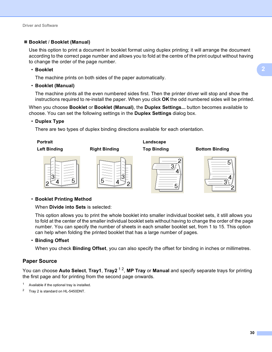 Paper source | Brother HL-5450DNT User Manual | Page 36 / 167