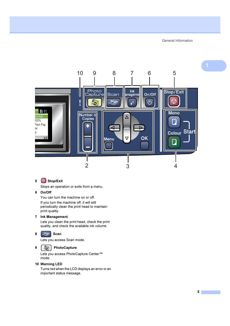 Brother DCP-540CN User Manual | Page 11 / 105