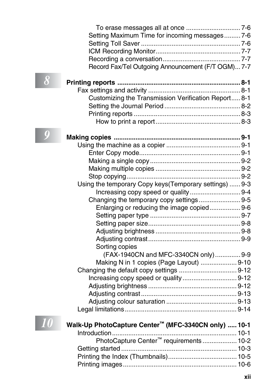 Brother FAX-1840CN User Manual | Page 14 / 220
