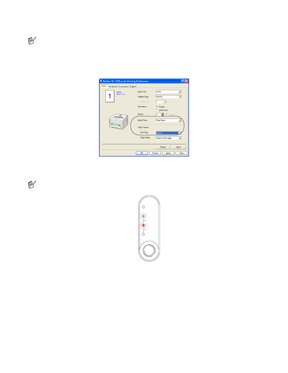Printing on plain paper from the manual feed slot | Brother HL-1435 User Manual | Page 24 / 97