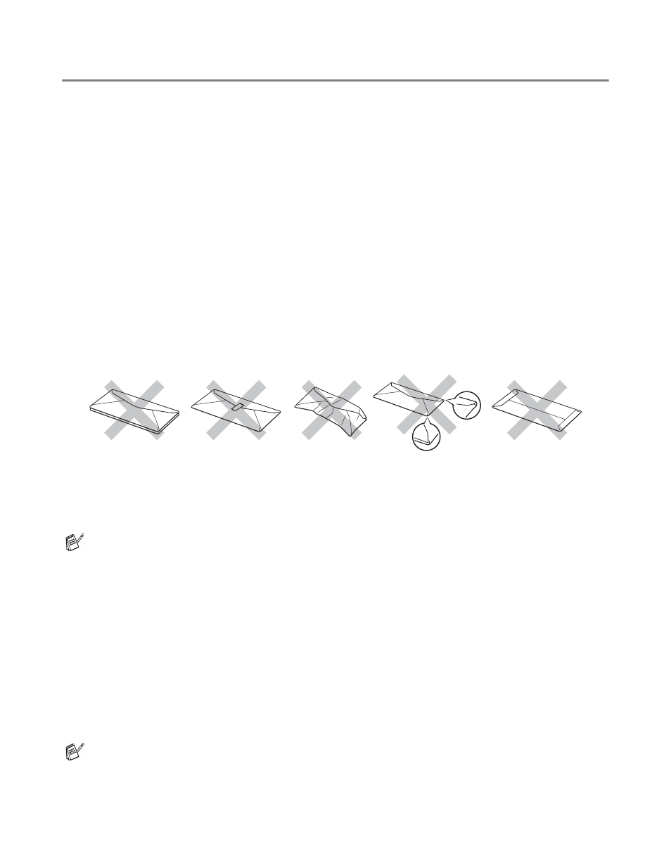 Printing on envelopes, Types of envelopes to avoid, Printing on envelopes -17 | Types of envelopes to avoid -17 | Brother HL-1435 User Manual | Page 30 / 97