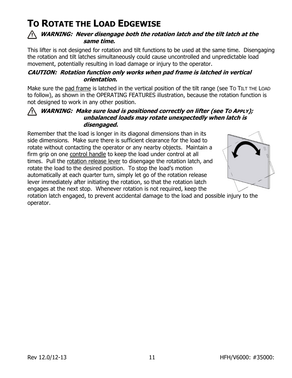 Otate the, Dgewise | Wood’s Powr-Grip HFV6000 User Manual | Page 13 / 21