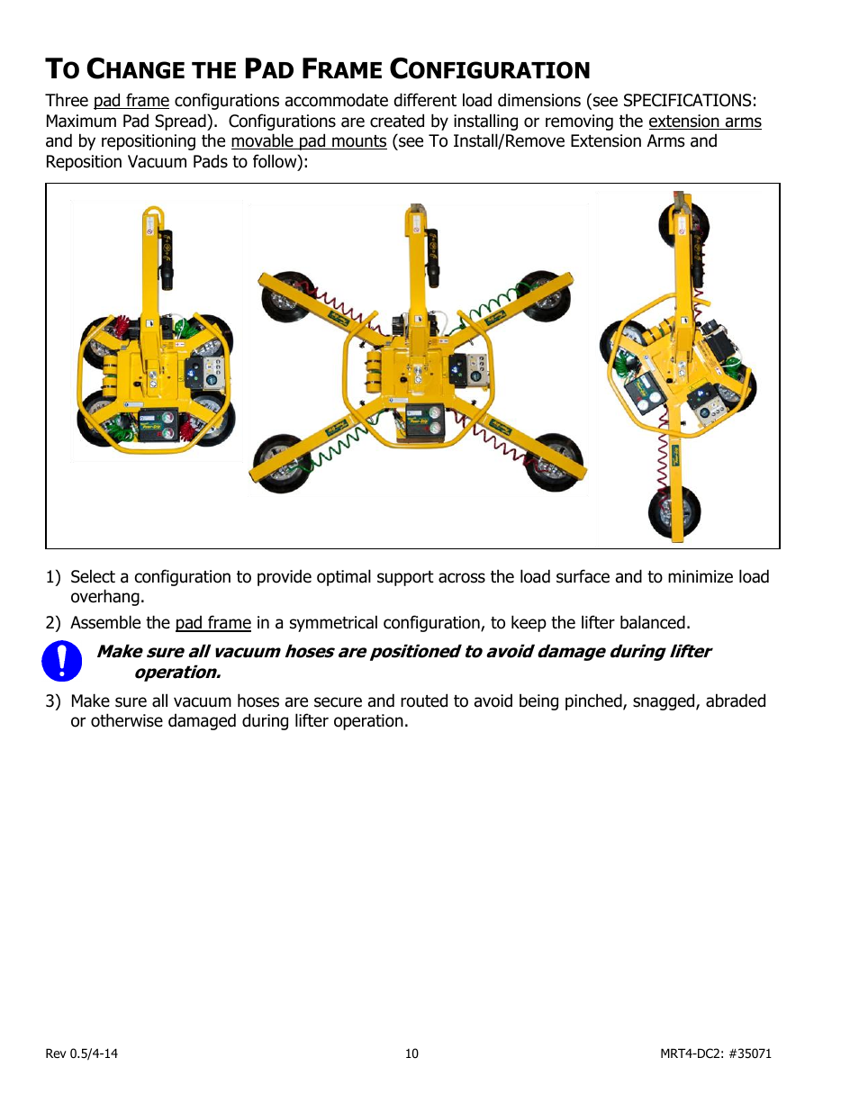 Hange the, Rame, Onfiguration | Wood’s Powr-Grip MRT49DC2 User Manual | Page 12 / 41