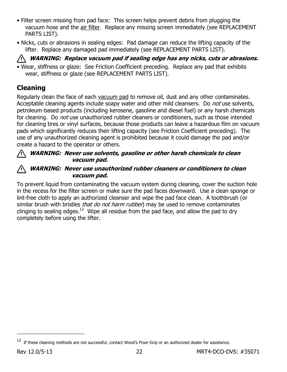 Cleaning | Wood’s Powr-Grip MRT49DCO User Manual | Page 24 / 34