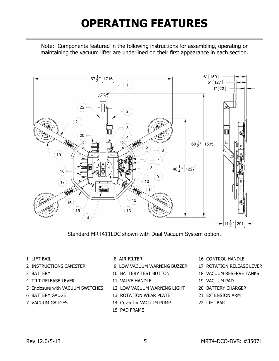 Operating features | Wood’s Powr-Grip MRT49DCO User Manual | Page 7 / 34