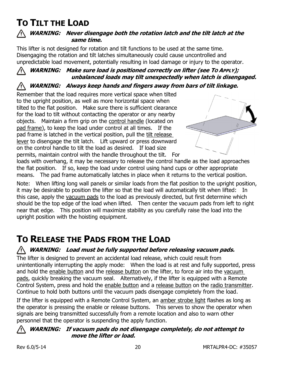 Ilt the, Elease the, Ads from the | Wood’s Powr-Grip MRTALPR4FS10TDC User Manual | Page 22 / 38