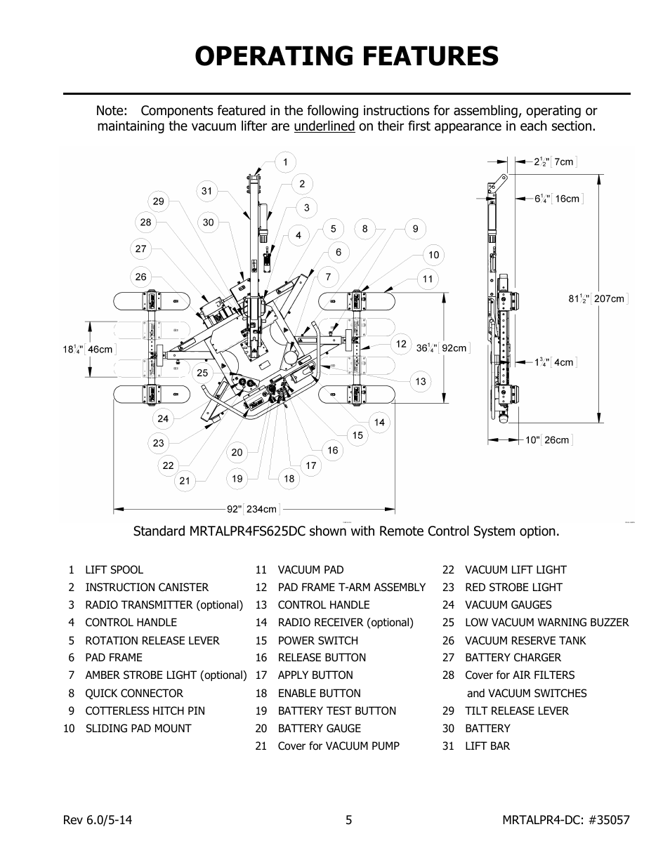 Operating features | Wood’s Powr-Grip MRTALPR4FS10TDC User Manual | Page 7 / 38