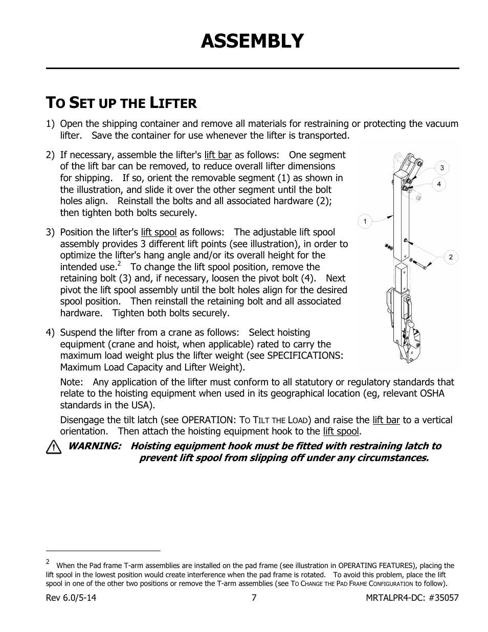 Assembly, Et up the, Ifter | Wood’s Powr-Grip MRTALPR4FS10TDC User Manual | Page 9 / 38