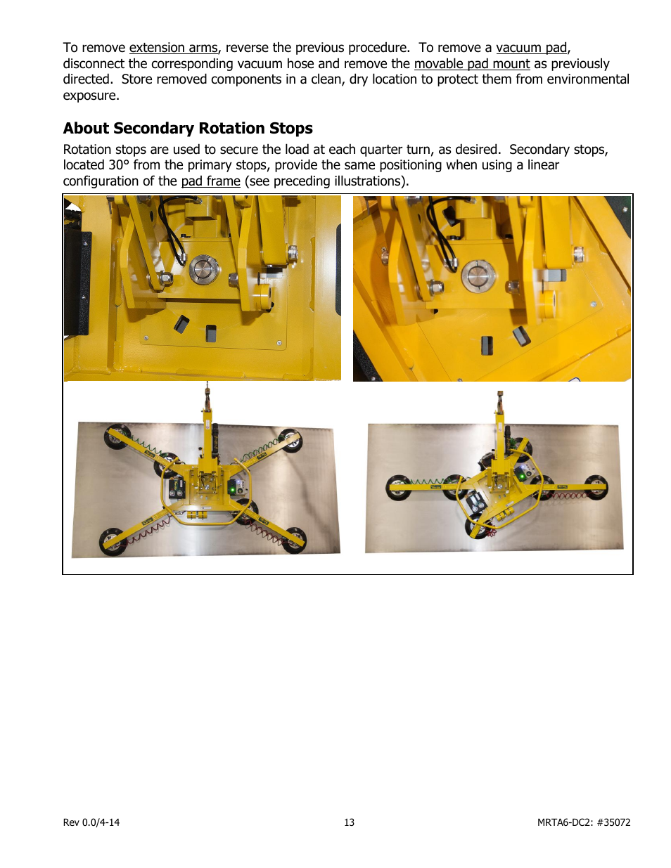 About secondary rotation stops | Wood’s Powr-Grip MRTA611LDC2 User Manual | Page 15 / 43