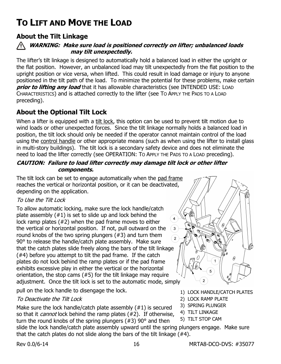 Ift and, Ove the, About the tilt linkage | About the optional tilt lock | Wood’s Powr-Grip MRTA811LDCO User Manual | Page 18 / 38