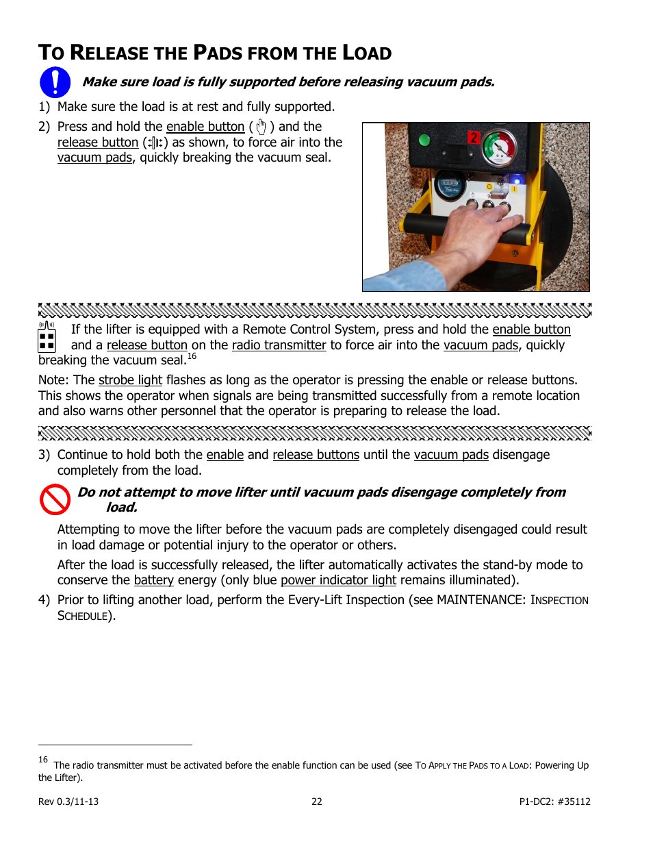 Elease the, Ads from the | Wood’s Powr-Grip P11104DC2 User Manual | Page 24 / 37