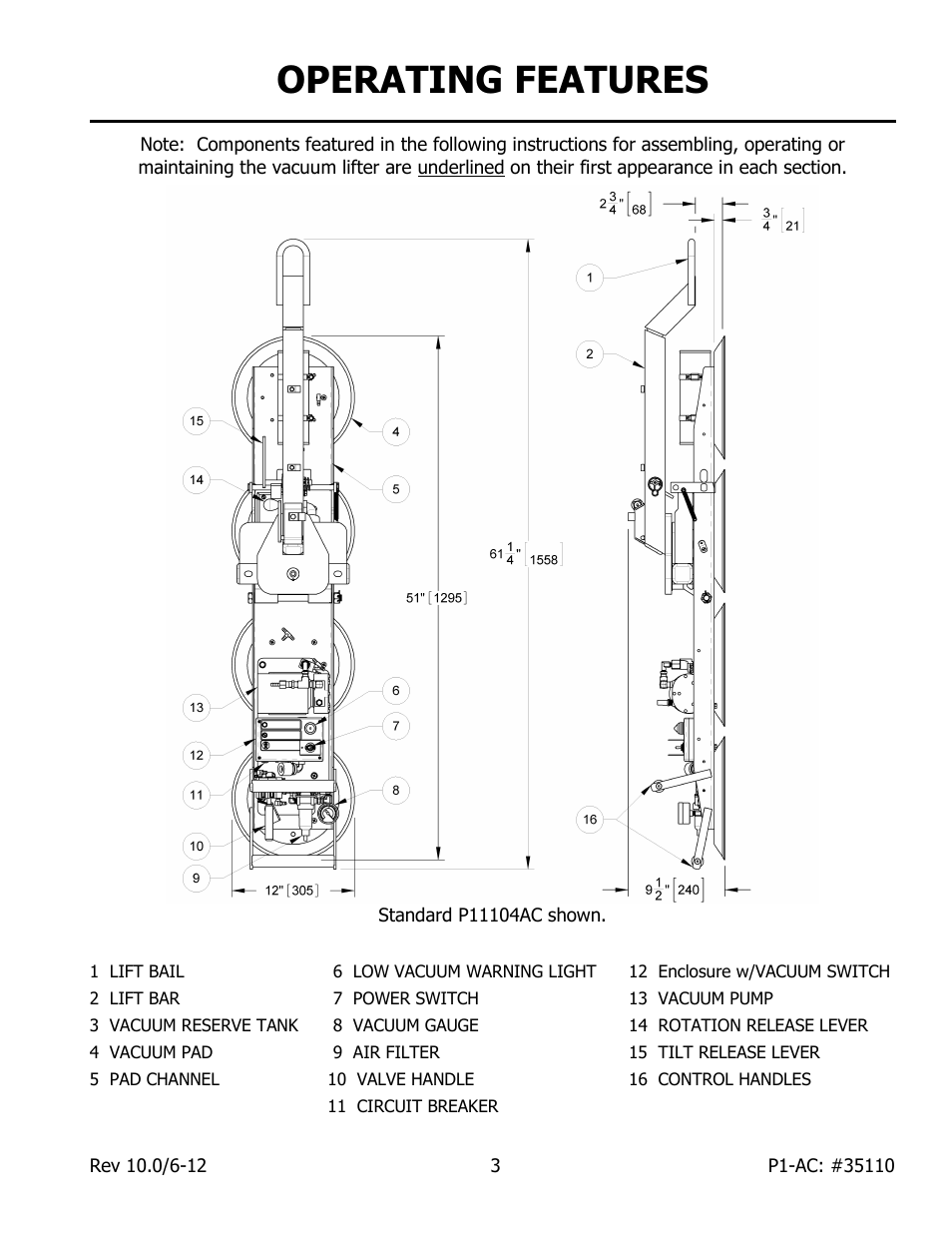 Operating features | Wood’s Powr-Grip P11104AC User Manual | Page 5 / 24