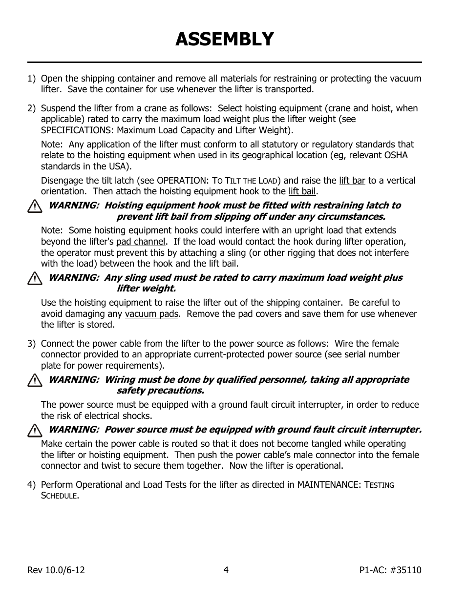 Assembly | Wood’s Powr-Grip P11104AC User Manual | Page 6 / 24