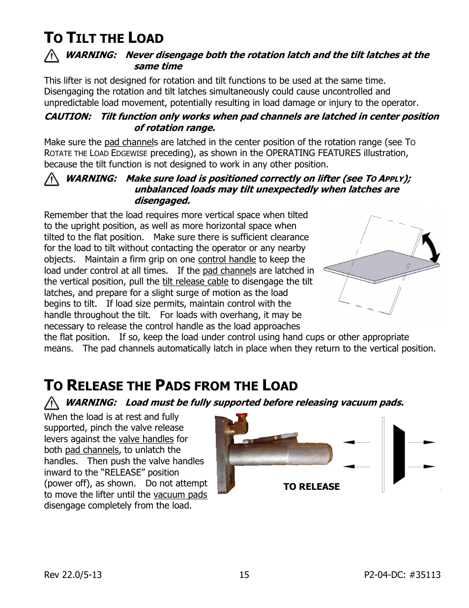 Elease the, Ads from the, Ilt the | Wood’s Powr-Grip P2110445DC User Manual | Page 17 / 34