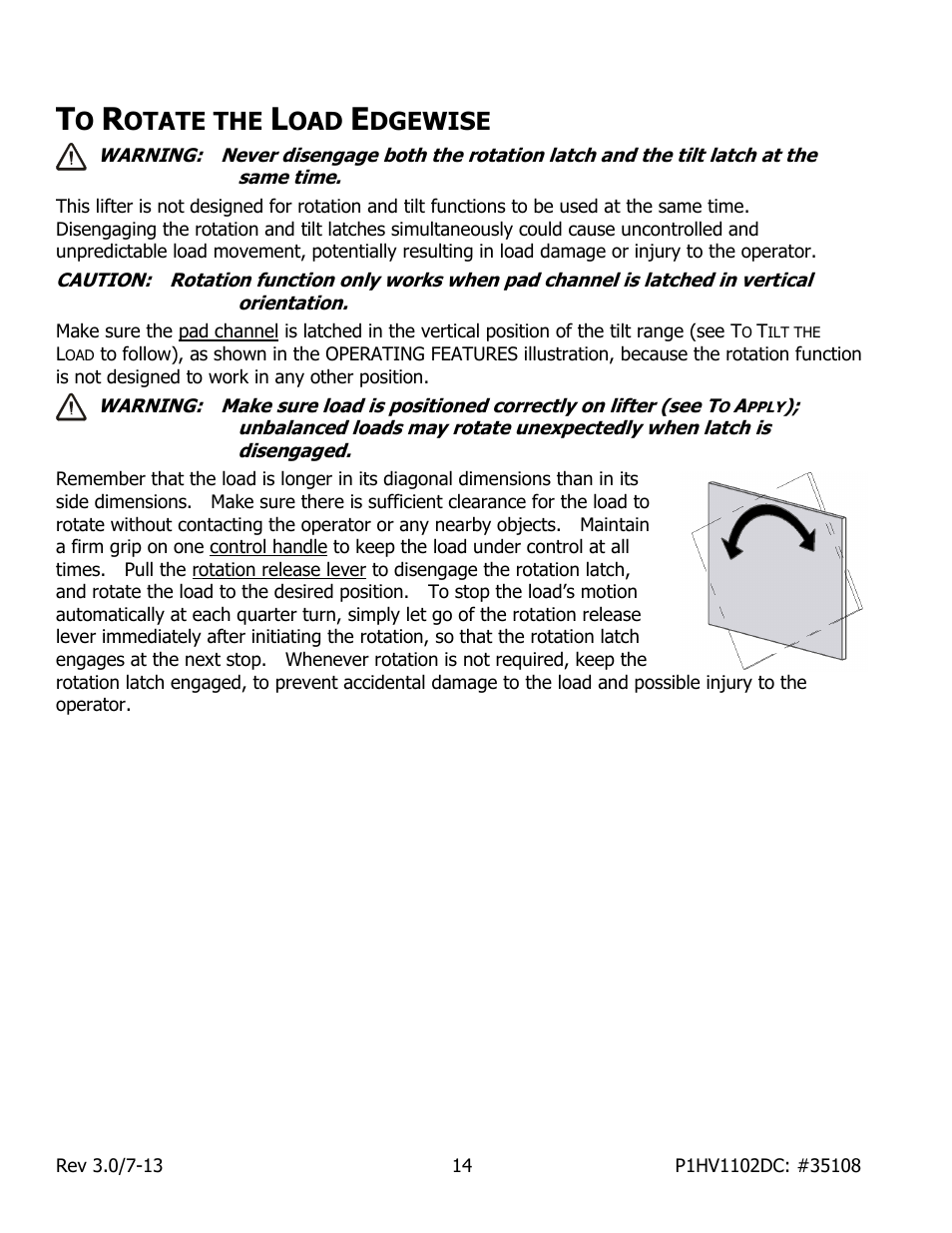 Otate the, Dgewise | Wood’s Powr-Grip P1HV1102DC User Manual | Page 16 / 32