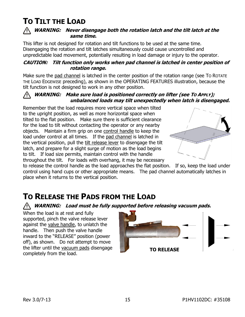Elease the, Ads from the, Ilt the | Wood’s Powr-Grip P1HV1102DC User Manual | Page 17 / 32