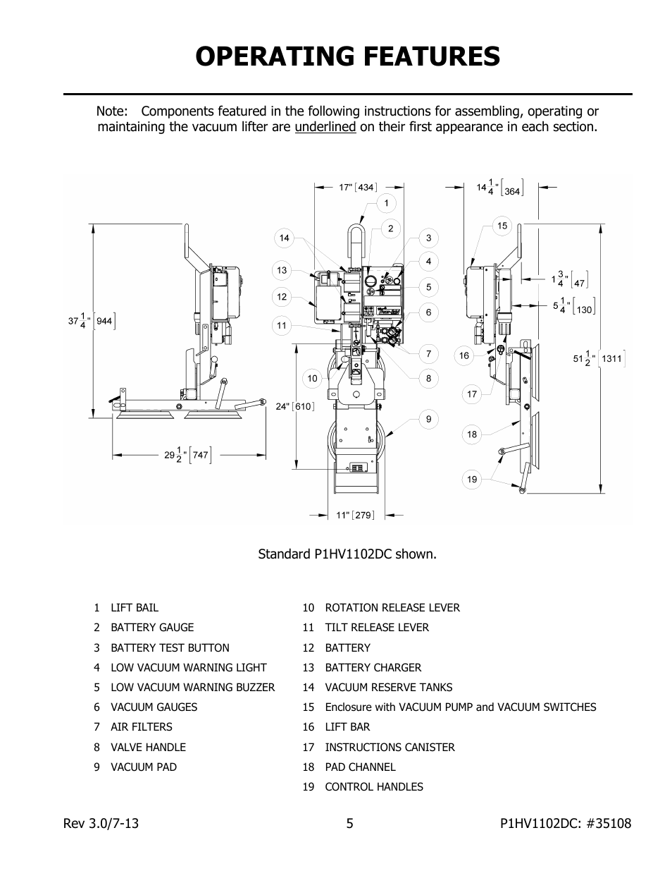 Operating features | Wood’s Powr-Grip P1HV1102DC User Manual | Page 7 / 32
