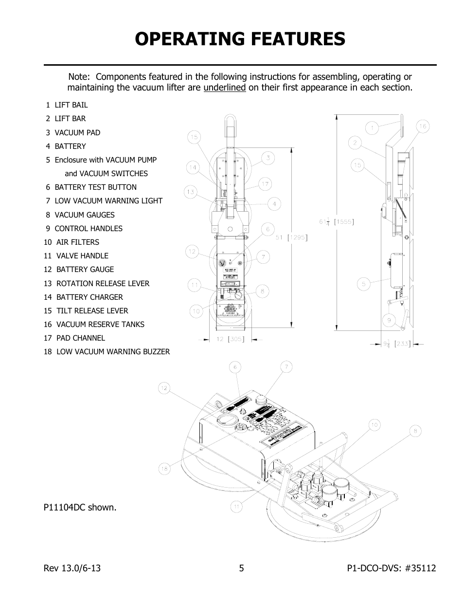 Operating features | Wood’s Powr-Grip P11104DCO User Manual | Page 7 / 32