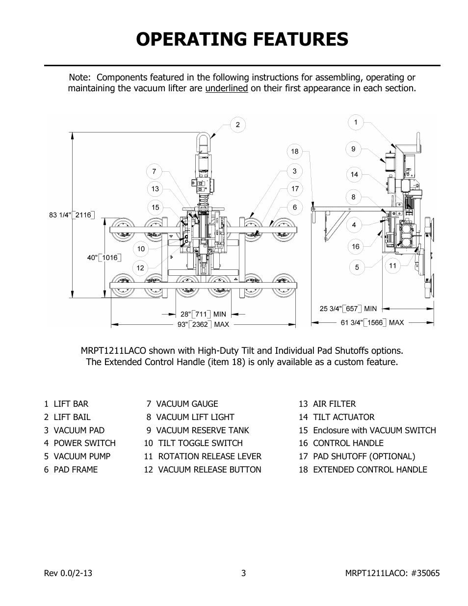 Operating features | Wood’s Powr-Grip MRPT1211LACO User Manual | Page 5 / 27