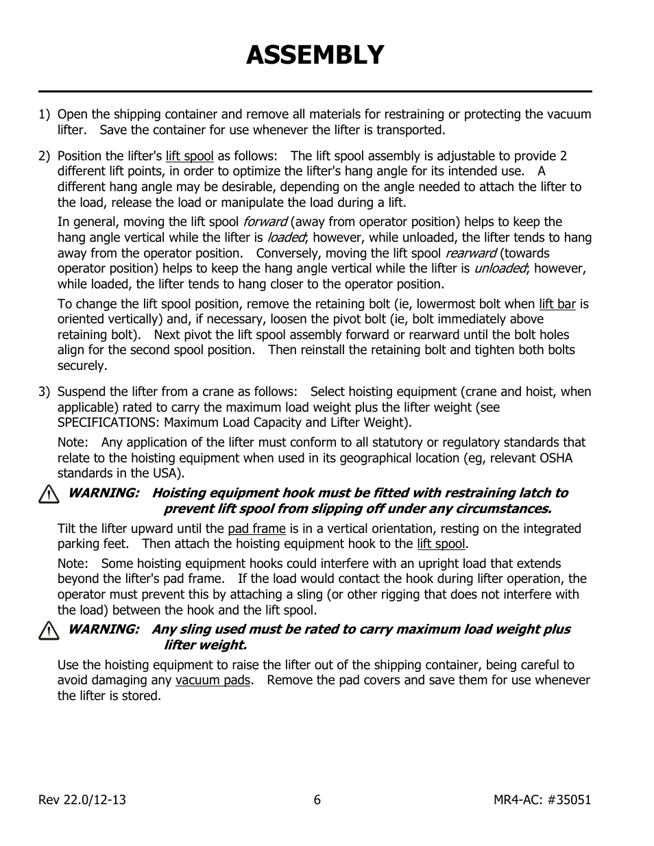 Assembly | Wood’s Powr-Grip MR411LAC User Manual | Page 8 / 34