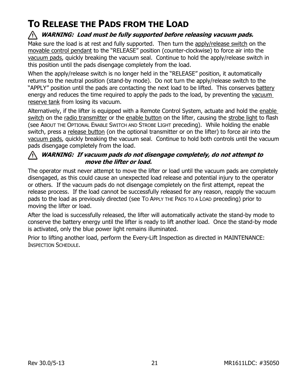 Elease the, Ads from the | Wood’s Powr-Grip MR1611LDC User Manual | Page 23 / 42