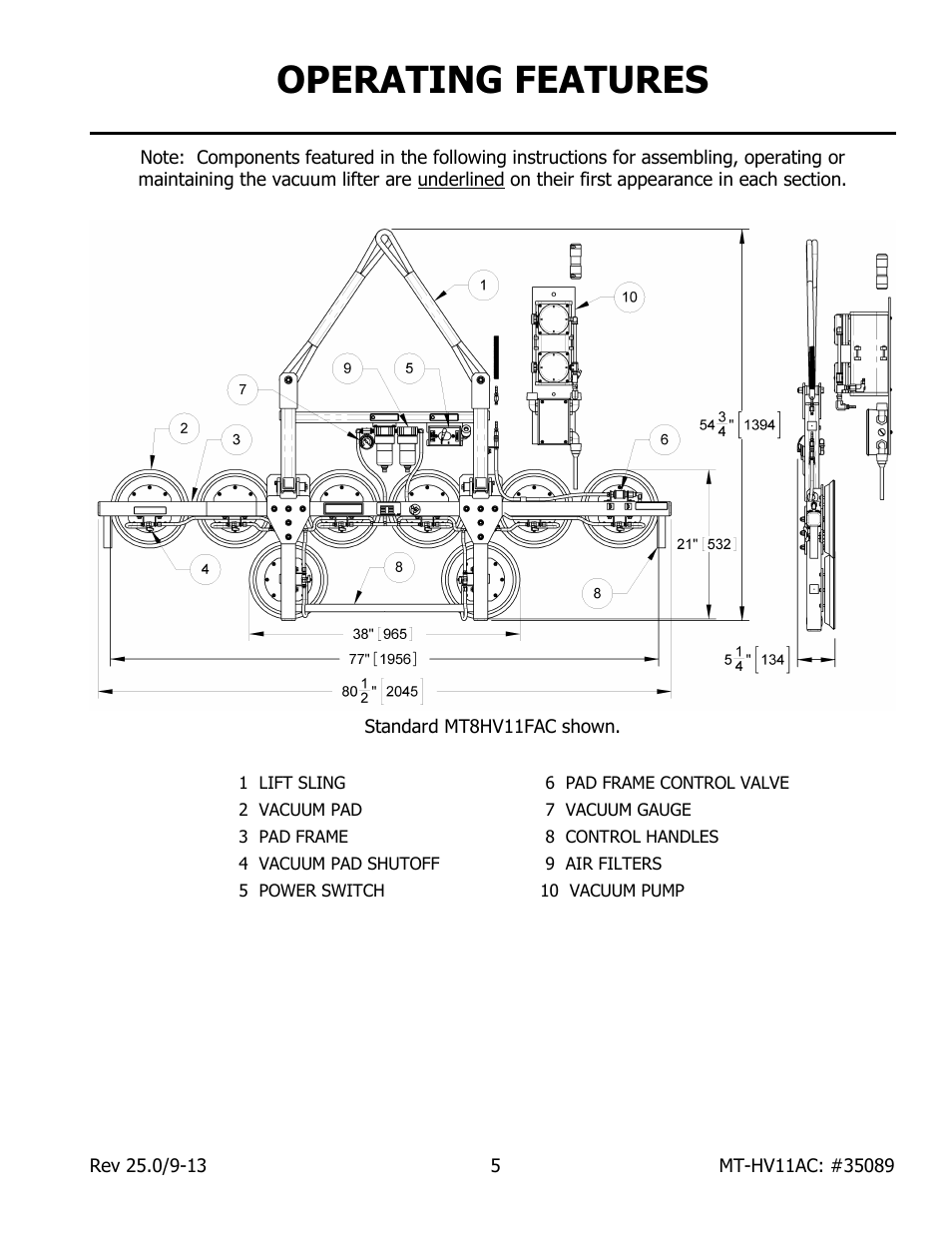 Operating features | Wood’s Powr-Grip MT10FS10TAC User Manual | Page 7 / 26