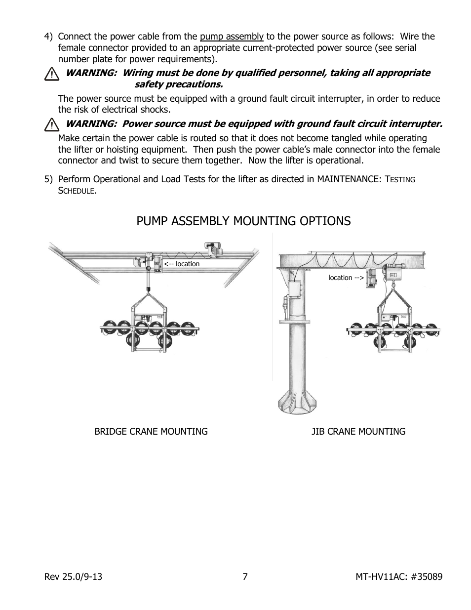 Pump assembly mounting options | Wood’s Powr-Grip MT10FS10TAC User Manual | Page 9 / 26